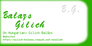 balazs gilich business card
